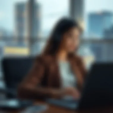 Navigating Online Business Ventures An online business concept illustrated with graphs and charts