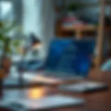 Home Workspace Inspiration A workspace setup featuring a laptop and notepad