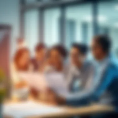 Strategic Planning in Property Management A diverse team strategizing over a property management plan