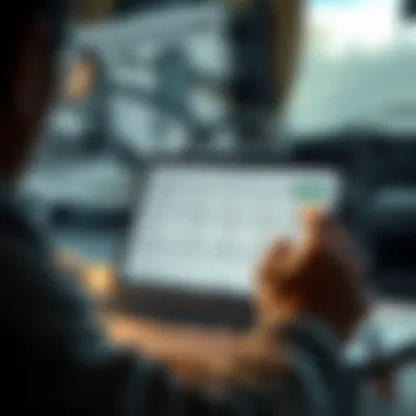 Navigating Loan Options for RV Financing A person analyzing a laptop with loan options displayed