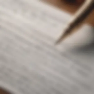 The Essence of a Will An intricate pen poised above a legal document representing a will
