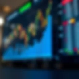 Graph illustrating stock performance trends