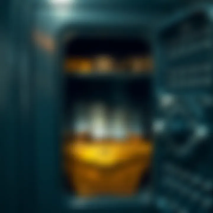 Storage Solutions for Precious Metals A safe deposit box filled with precious metals