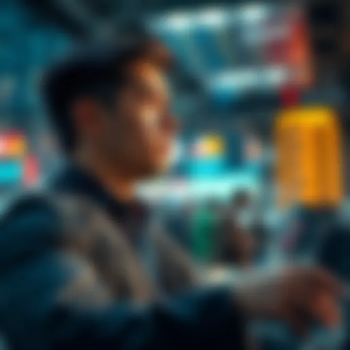 Visual representation of investor sentiment in the financial sector