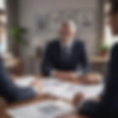 Legal Discussion on Property Transfers Legal professionals discussing a property transfer agreement