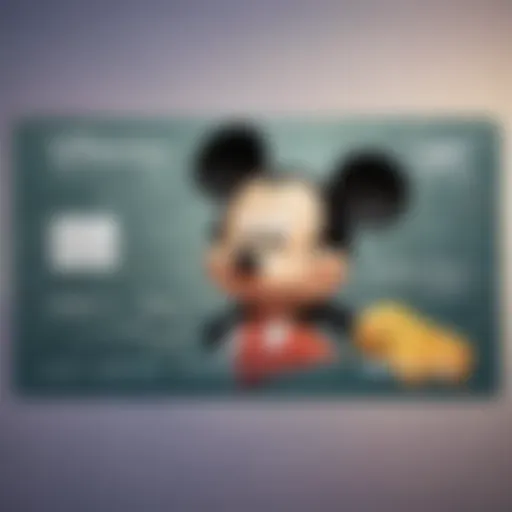 Illustration of the Disney Visa Credit Card highlighting its unique design