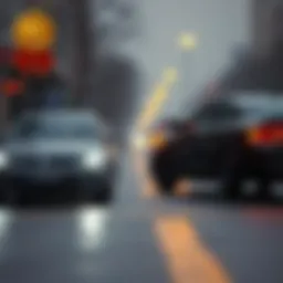 Visual representation of increasing insurance premiums post-accident