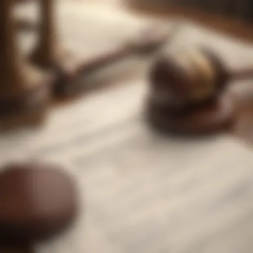 Illustration of legal documents and a gavel, symbolizing the legal framework for sole traders