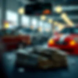 Cash transaction concept for vehicle purchase