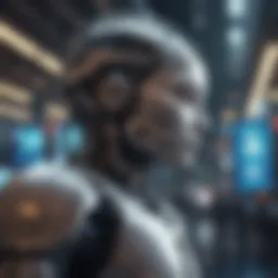Futuristic representation of AI technology in finance