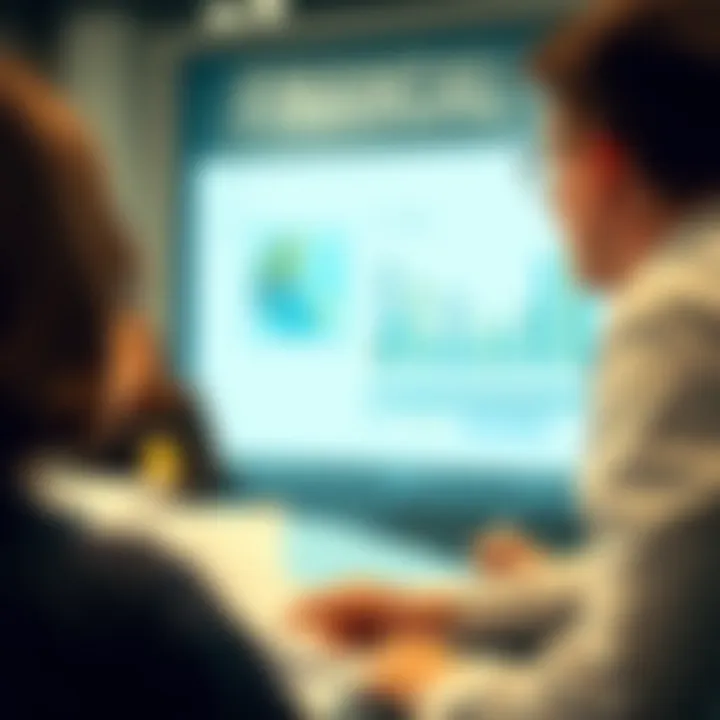 Presenting Financial Analysis An individual presenting financial analysis to a board