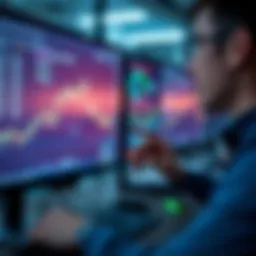 A professional analyzing financial data on a computer screen