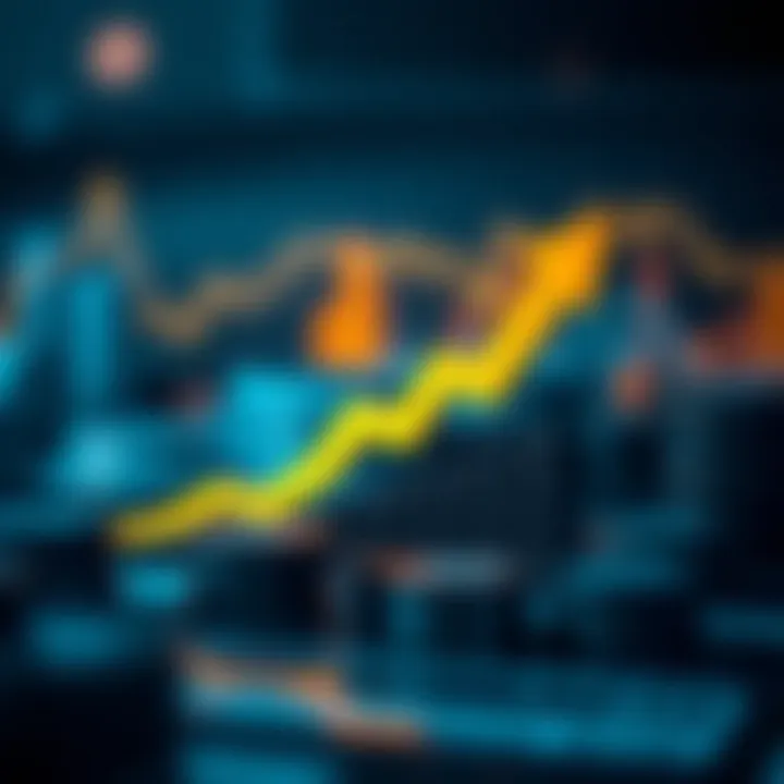 Graph showing optimization of resources in finance