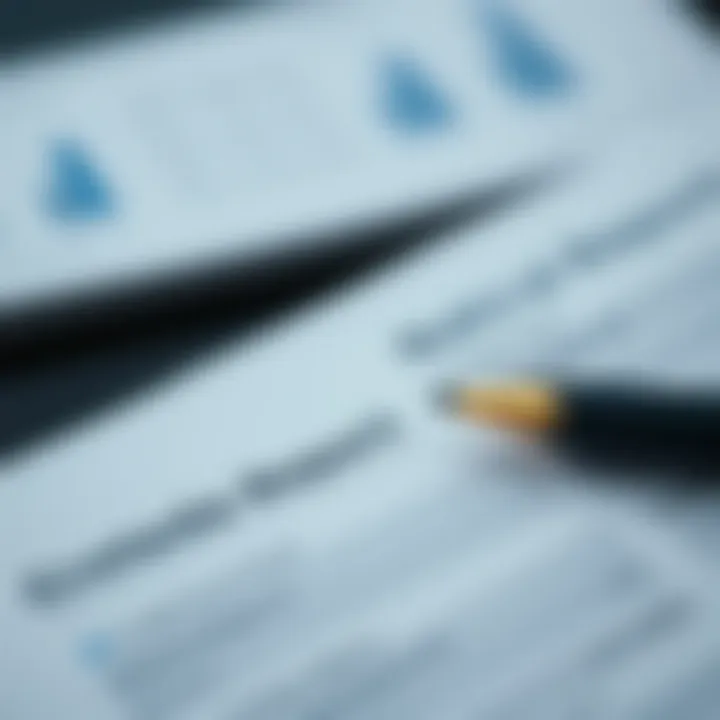 A close-up of a credit report with analytical highlights