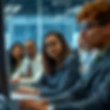 Diverse Professionals in the Workplace Corporate office environment showcasing diverse professionals