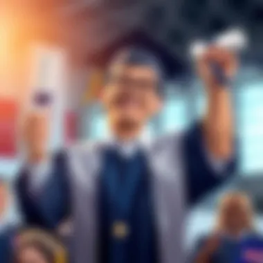 Celebrating Educational Achievement A graduate celebrating success with diploma