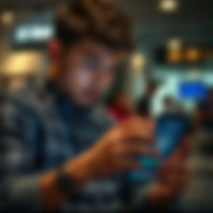 Interactivity in Money Earning Applications User engaging with an app for earning money