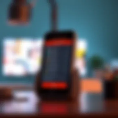 A digital device displaying various loan options for instant cash