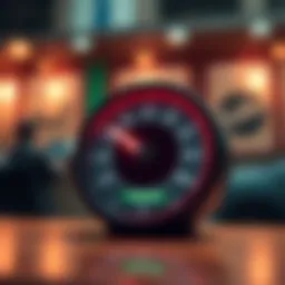 Illustration of a credit score gauge indicating improvement