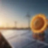Solar panels harnessing sun energy