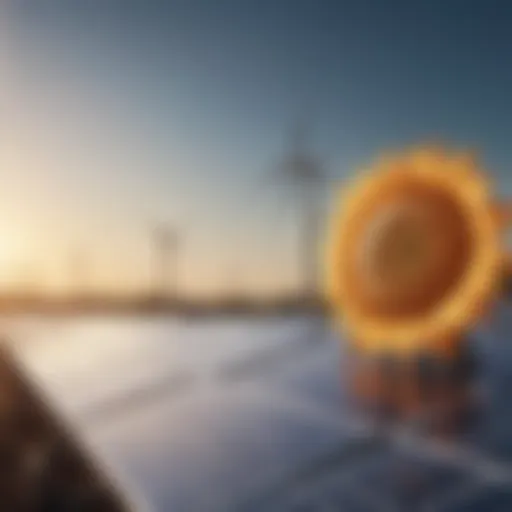 Solar panels harnessing sun energy