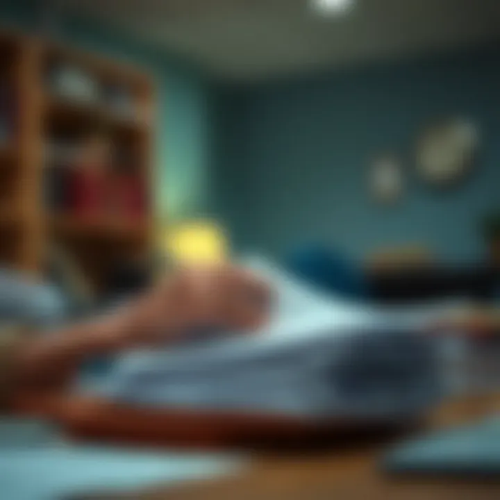 Gathering Required Documents Person organizing necessary paperwork for SSA 1099