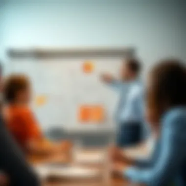 Instructor-Led Tax Concepts Discussion Instructor explaining tax concepts on a whiteboard