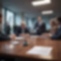 A strategic meeting in a modern office setting