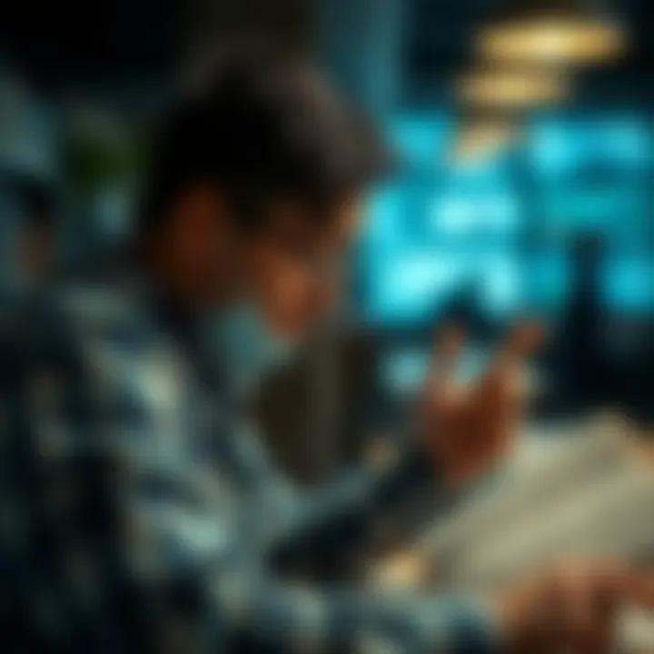 Exploring Resources An individual exploring resources for ongoing assistance