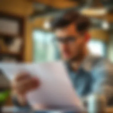 Entrepreneur Reviewing Legal Paperwork An entrepreneur reviewing legal paperwork with a serious expression