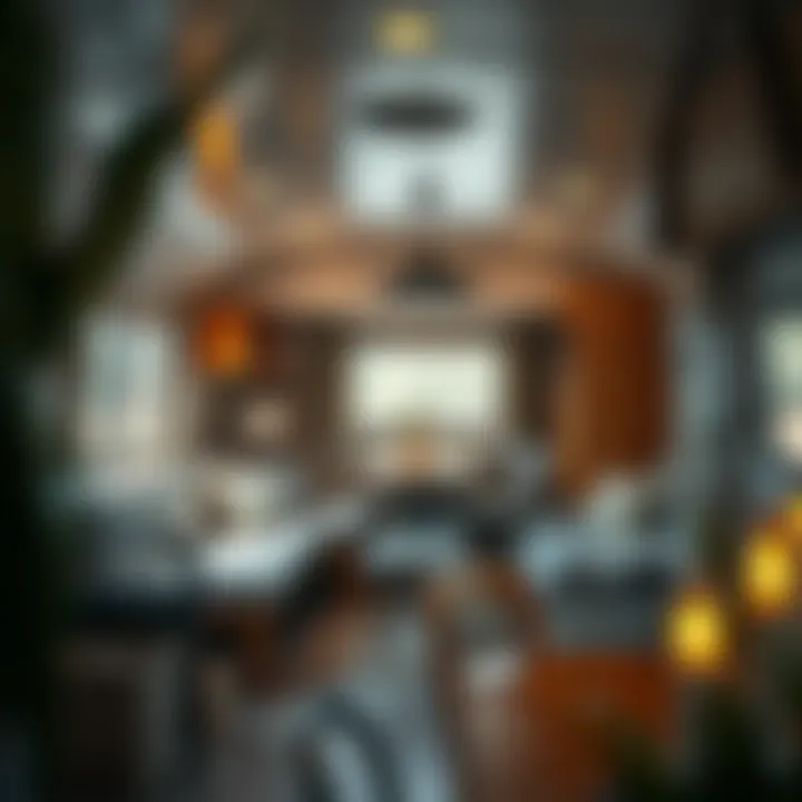 Cozy Travel Trailer Interior A cozy interior of a travel trailer showcasing living space