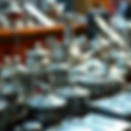 A shimmering array of different silver items for sale