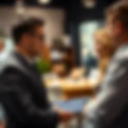 A professional realtor discussing loan options with a client.