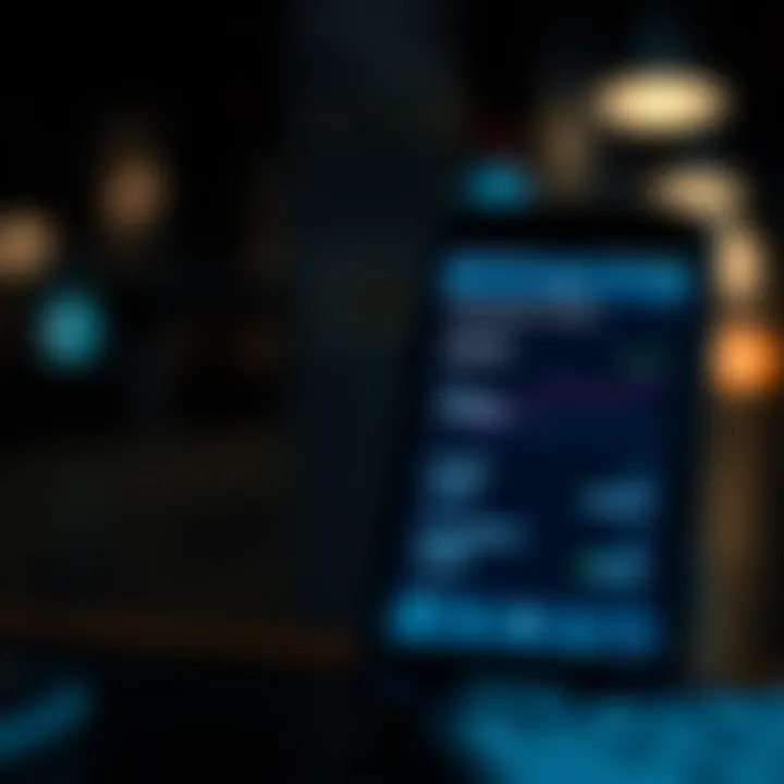 Visual representation of subscription tracking on a smartphone interface