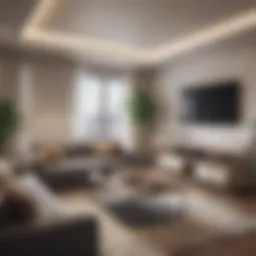 Corporate housing interior showcasing modern furnishings