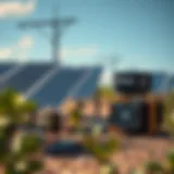 Solar panels powering ASIC miners in a sustainable setup