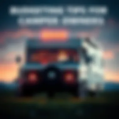 Budgeting Tips for Camper Owners An infographic illustrating budgeting tips for camper ownership