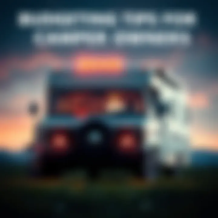 Budgeting Tips for Camper Owners An infographic illustrating budgeting tips for camper ownership