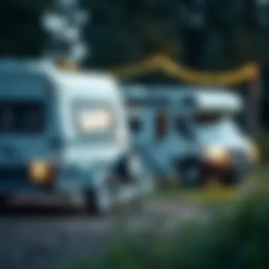 Comparing Loan Options for Camper Financing A comparison graphic of traditional and modern loan options for campers