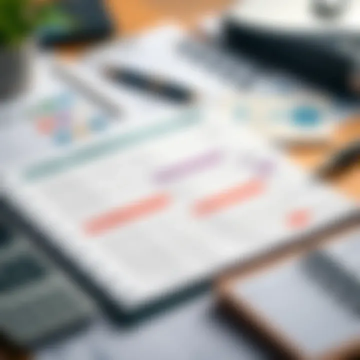 Effective Budget Planning Techniques A budget planner opened with financial tools around