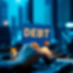 Illustration showing the concept of transferring debt