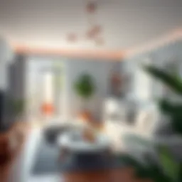 A beautifully designed living room showcasing modern aesthetics