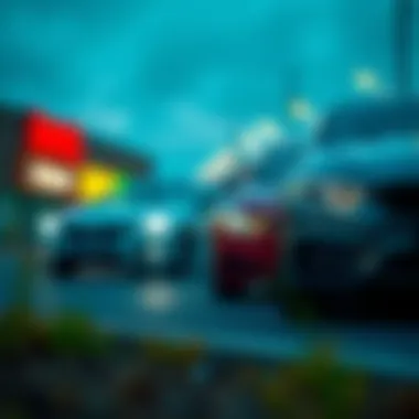 Visual representation of various car financing options