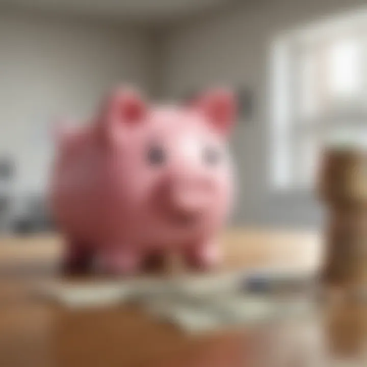 An illustration of financial distress represented by a broken piggy bank.