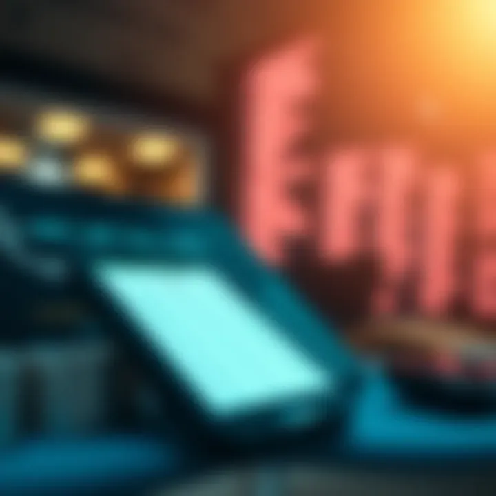 Illustration depicting online tools for checking credit scores