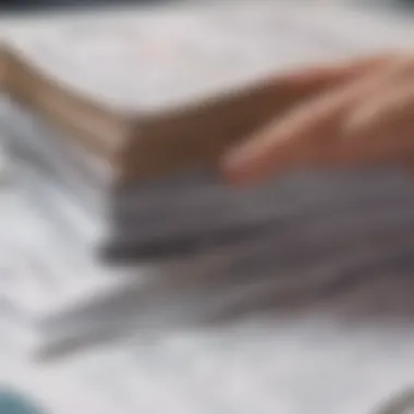 A stack of documents representing financial planning