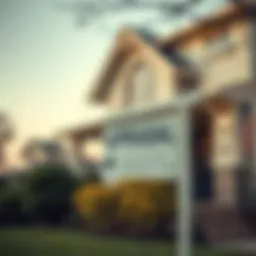 A house with a sign indicating a low appraisal