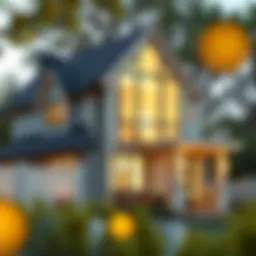 Visual representation of property value increase due to renovations