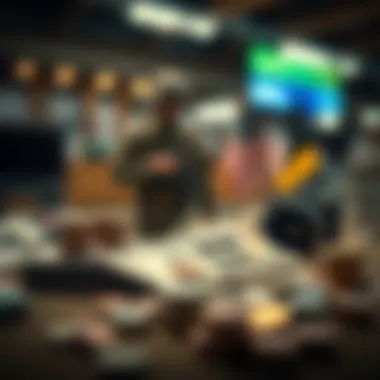 Financial Impact of Joining the Military Financial planning representation with military-themed elements