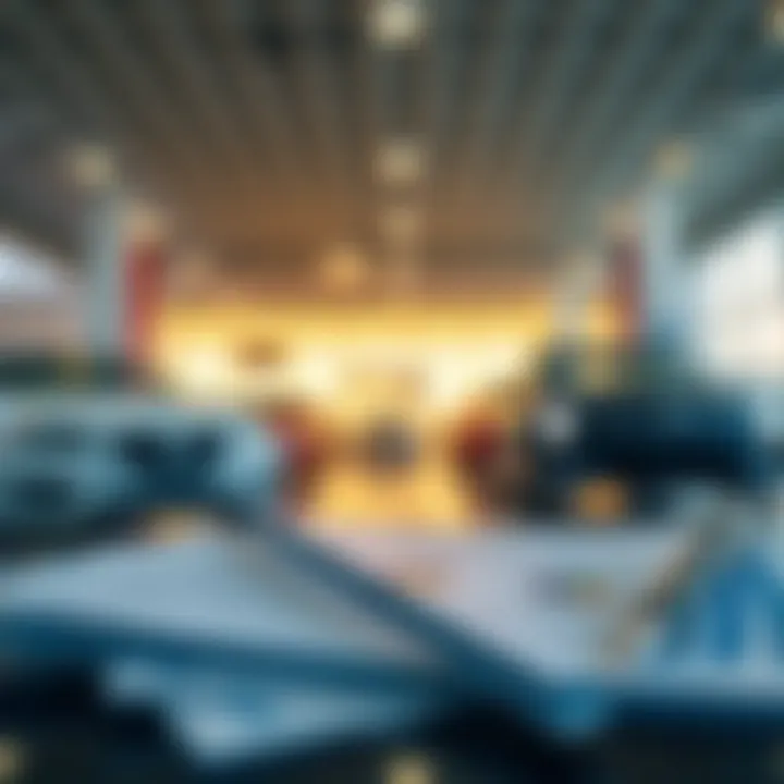 The Role of Dealership Financing A visual representation of a car dealership with financial documents in the foreground.